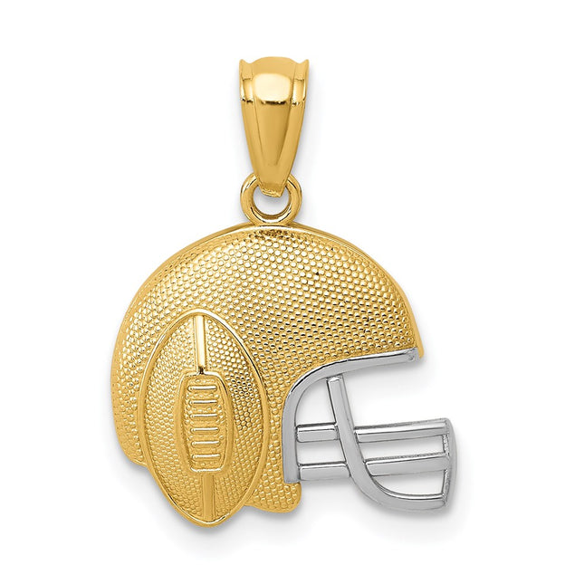 14k Yellow & Rhodium Pendants Style K6145 - Classique Jewelry Inc.