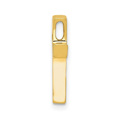 14K Polished Cross Chain Slide