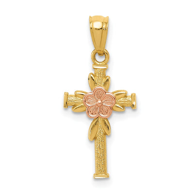 14K gold cross pendant