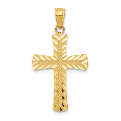 14K gold cross pendant