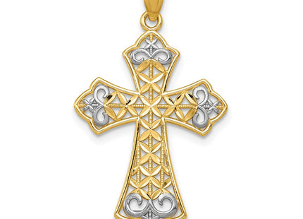 14k Yellow & Rhodium Pendants Style K6176 - Classique Jewelry Inc.