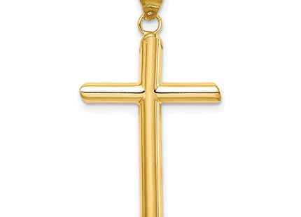 14k Polished Tube Cross Pendant (Style K6178)
