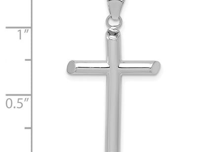 14K white gold cross pendant, alternate view