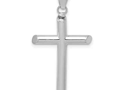 14K white gold cross pendant