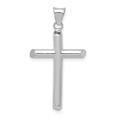 14K white gold cross pendant