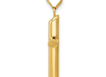 14k Polished Tube Cross Pendant (Style K6179)