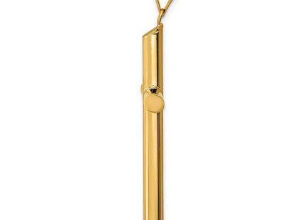 14k Polished Tube Cross Pendant (Style K6181)