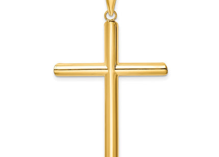 14k Polished Tube Cross Pendant (Style K6181)