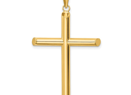 14k Polished Tube Cross Pendant (Style K6181)