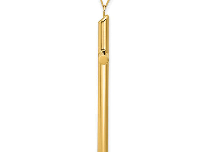 14k Polished Tube Cross Pendant (Style K6184)