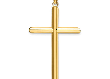 14k Polished Tube Cross Pendant (Style K6184)