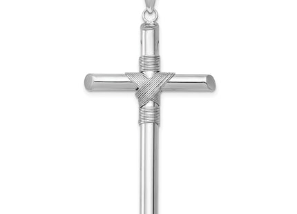 14K white gold cross pendant