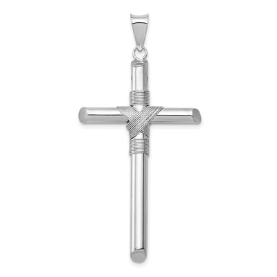 14K white gold cross pendant