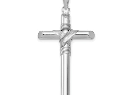 14K white gold cross pendant