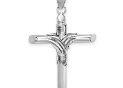 14K white gold cross pendant