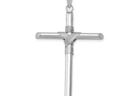 14K white gold cross pendant