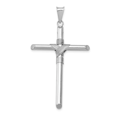 14K white gold cross pendant