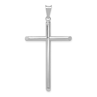 14K white gold cross pendant