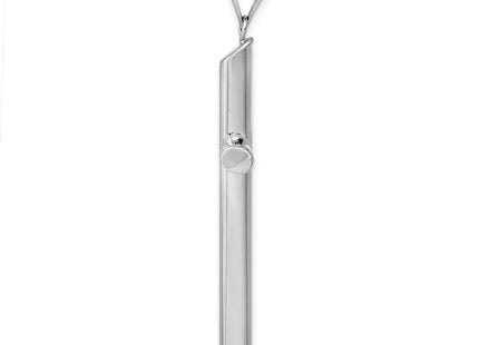 14K white gold cross pendant, alternate view