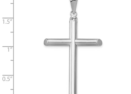 14K white gold cross pendant, further view