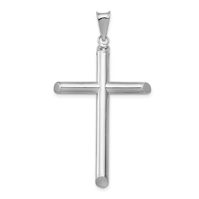 14K white gold cross pendant