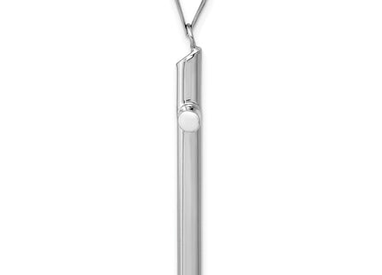 14K white gold cross pendant, alternate view
