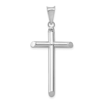 14K white gold cross pendant