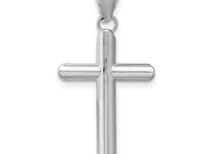 14K white gold cross pendant, further view