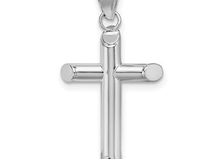 14K white gold cross pendant
