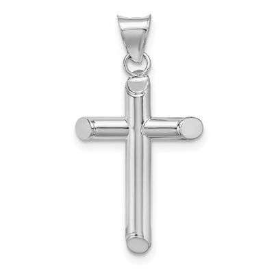 14K white gold cross pendant