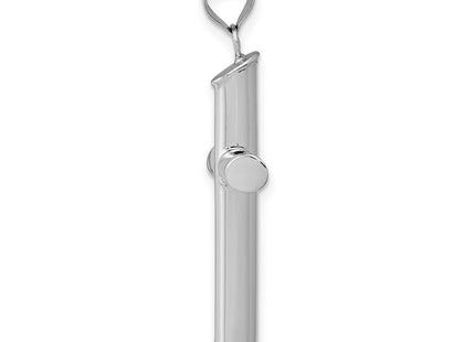 14K white gold cross pendant, alternate view
