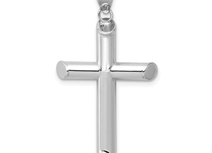 14K white gold cross pendant