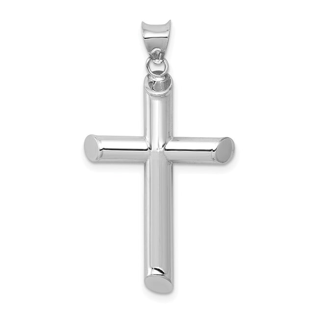 14K white gold cross pendant