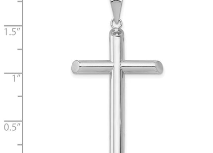14K white gold cross pendant, further view