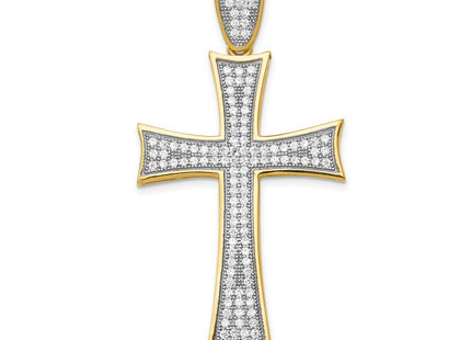 14k Yellow & Rhodium Pendants Style K6216 - Classique Jewelry Inc.