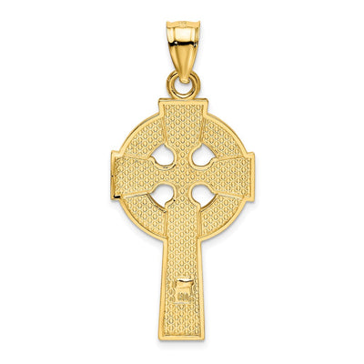14K Polished Celtic Cross Pendant, 45.82 x 20.61mm