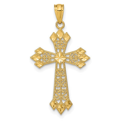 14K gold cross pendant