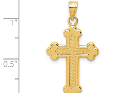 14K gold cross pendant, another view