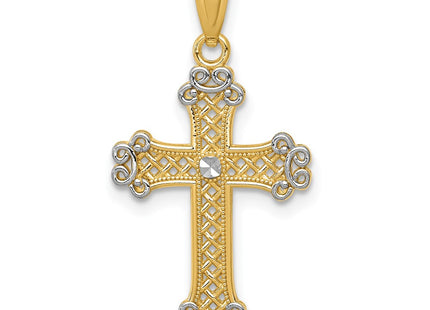 14K gold cross pendant