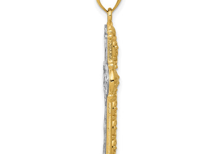 14k Yellow & Rhodium Pendants Style K6267 - Classique Jewelry Inc.