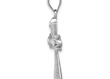 14K gold crucifix pendant, alternate view
