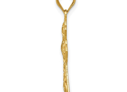 14k Polished Filigree Cross Pendant (Style K6273)