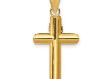 14k Two-tone Polished Crucifix Pendant, 30 x 15mm