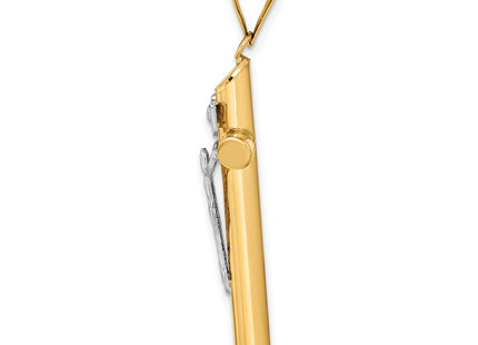14K gold crucifix pendant, alternate view