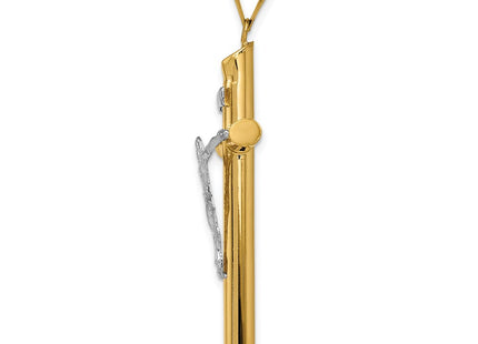 14K gold crucifix pendant, alternate view