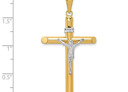 14K gold crucifix pendant, another view