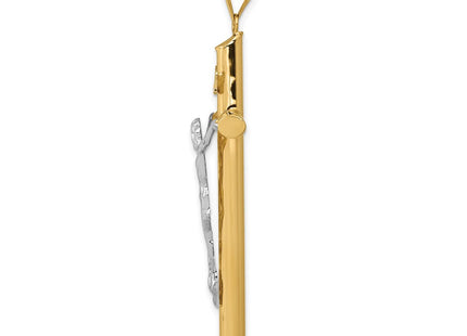 14K gold crucifix pendant, alternate view