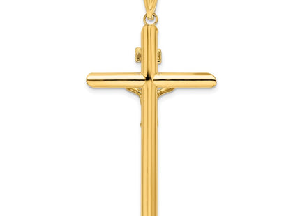 14K gold crucifix pendant, another view
