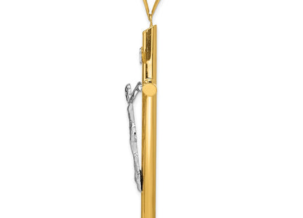 14K gold crucifix pendant, alternate view