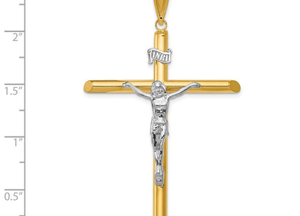 14K gold crucifix pendant, another view